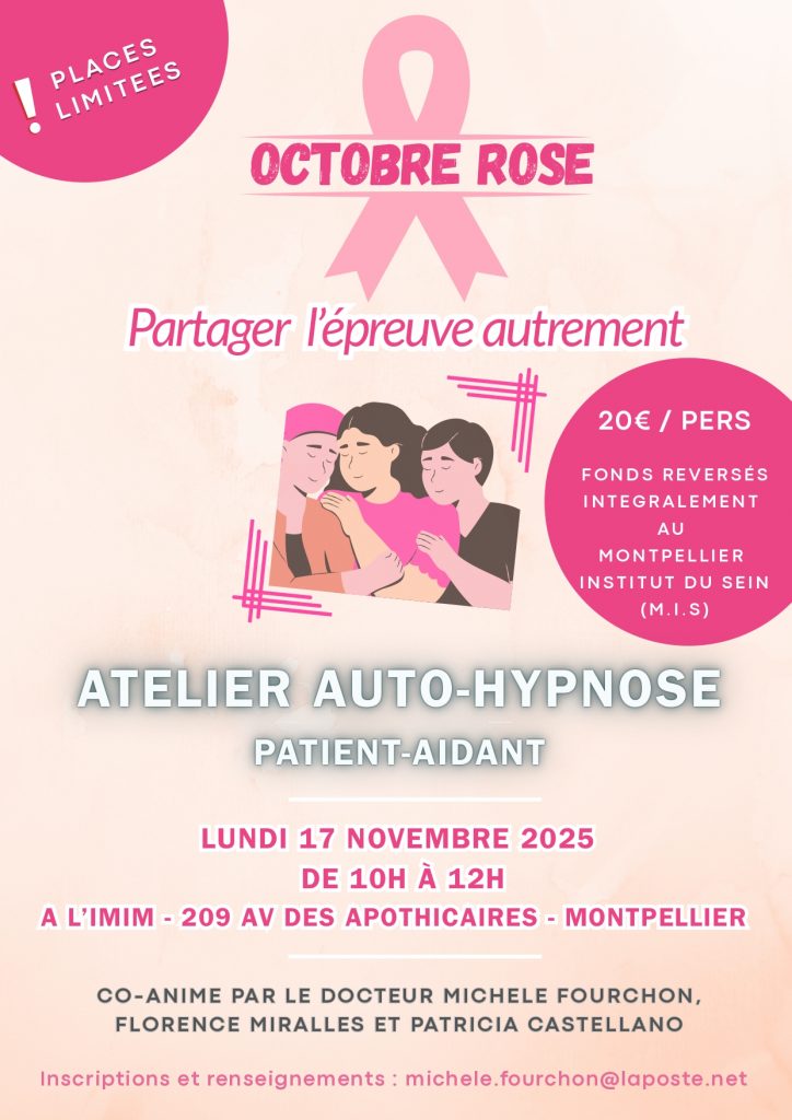 Affiche atelier autohypnose montpellier 2025