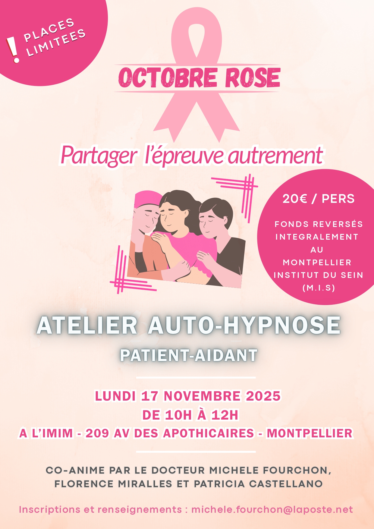 Affiche atelier autohypnose montpellier 2025